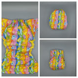 Cloth diaper SassyCloth one size pocket diaper with cotton print C09.