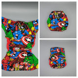 SassyCloth one size pocket cloth diaper with cotton print C32.