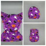SassyCloth one size pocket cloth diaper with halloween cotton print (8).