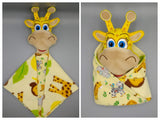 Giraffe Lovey, cuddle security blanket.