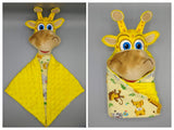 Giraffe Lovey, cuddle security blanket.
