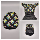 SassyCloth one size pocket cloth diaper with cotton print SW03.