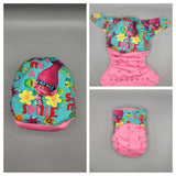SassyCloth one size pocket cloth diaper with cotton print C44.