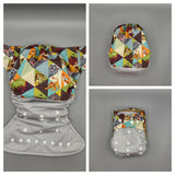 Copy of Cloth diaper SassyCloth one size pocket diaper with cotton print C08.