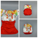 SassyCloth one size pocket cloth diaper with cotton print C34.