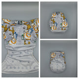 SassyCloth one size pocket cloth diaper with cotton print SW02.