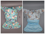 Cloth diaper SassyCloth one size pocket diaper with cotton print C17.