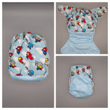 Cloth diaper SassyCloth one size pocket cloth diaper with cotton print C04.