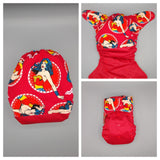 SassyCloth one size pocket cloth diaper with cotton print C37.