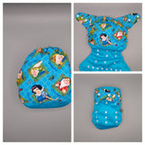 SassyCloth one size pocket cloth diaper with cotton print C31.