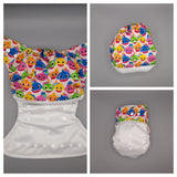 SassyCloth one size pocket cloth diaper with cotton print C29.